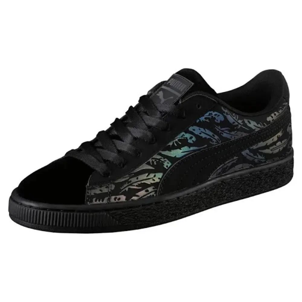 Puma Women's Basket Swan Suede Shoes Sneakers in Black Size 8.5